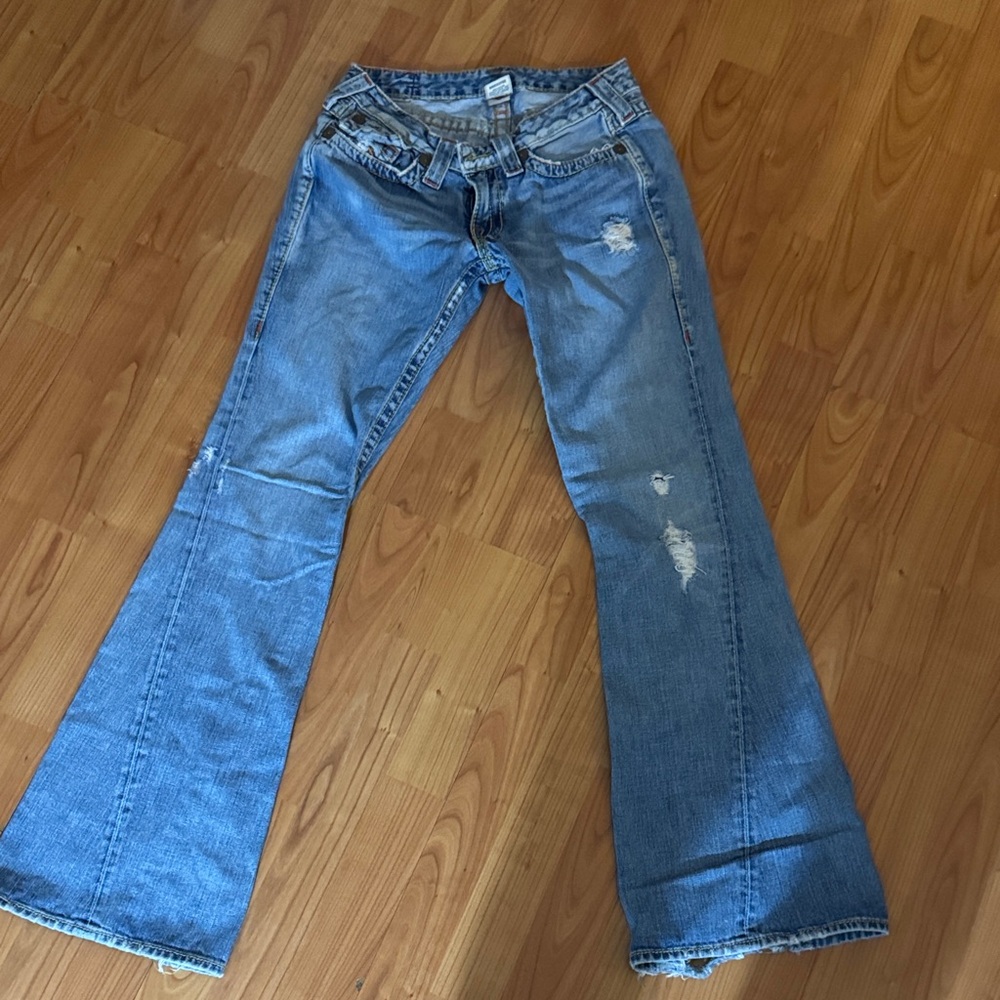 True Religion Light Blue Flare Jeans